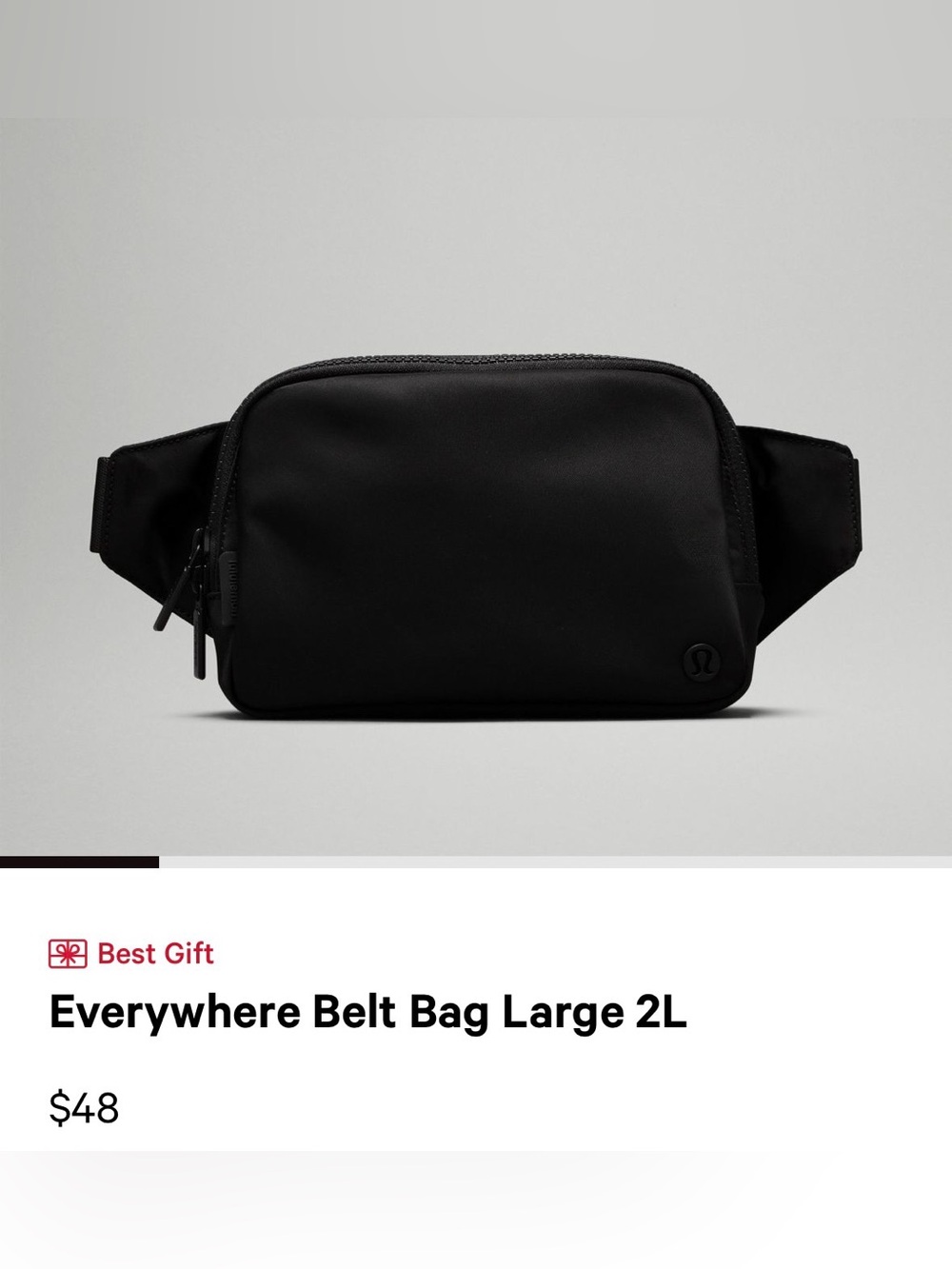 lululemon athletica Black/Gold Crossbody Crossbody/Belt Bag 2L